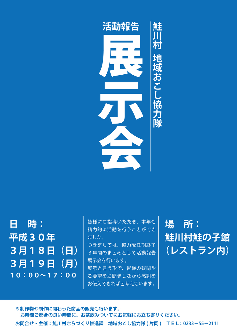 報告展示会チラシ